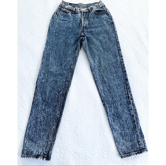 Vtg 80's Levi's Blue Acid Wash High Rise Jeans - Picture 2 of 11